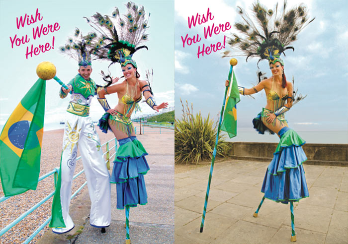 Rio Carnival costumes on Brighton Beach